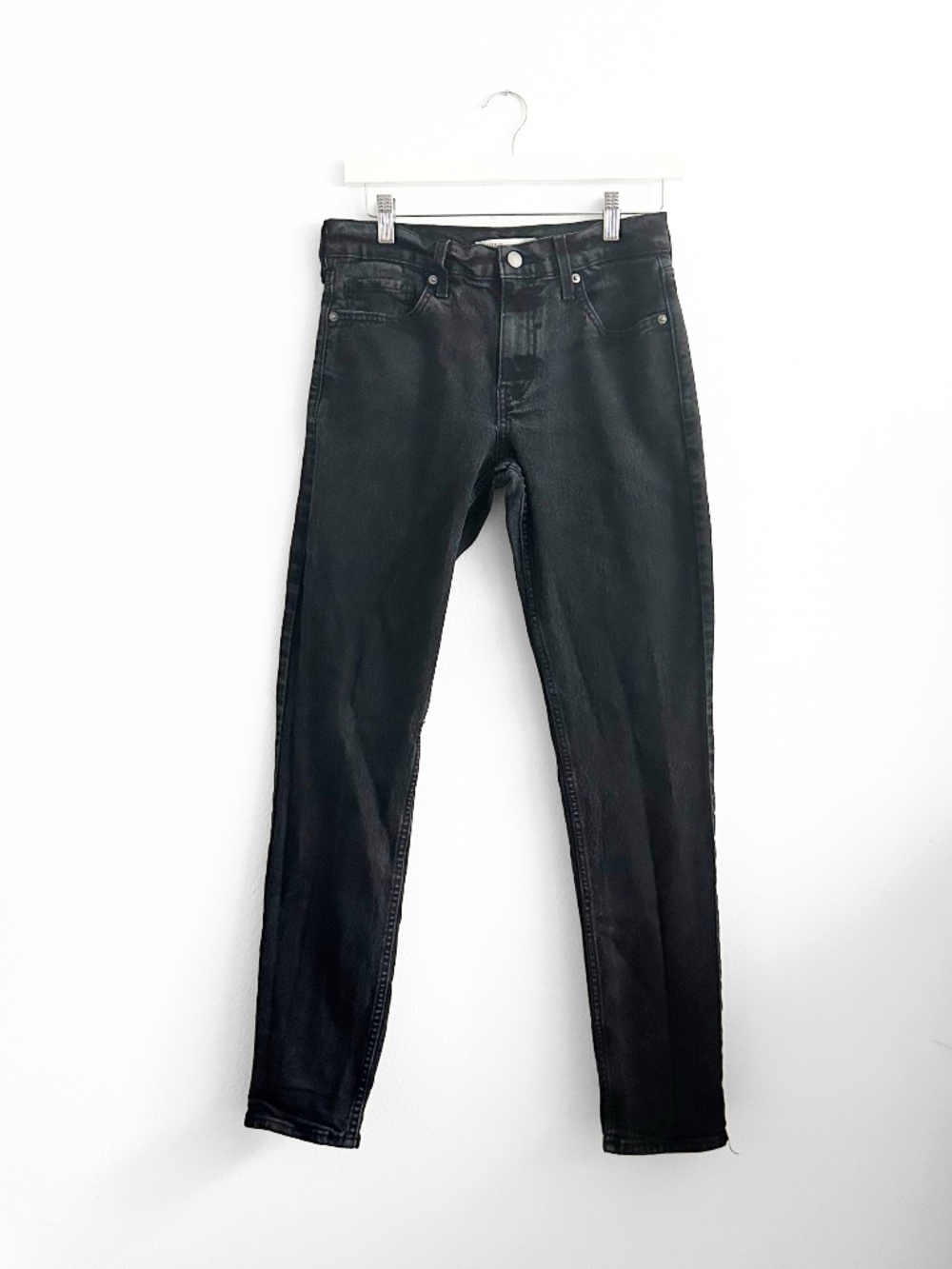 Levis Strauss Men's Denim Jeans Stone Wash Black Straight Leg Slim Fit W30 - L32